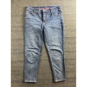 WHBM Jeans Women's 10 Blue Light Wash Skinny Crop Jeans